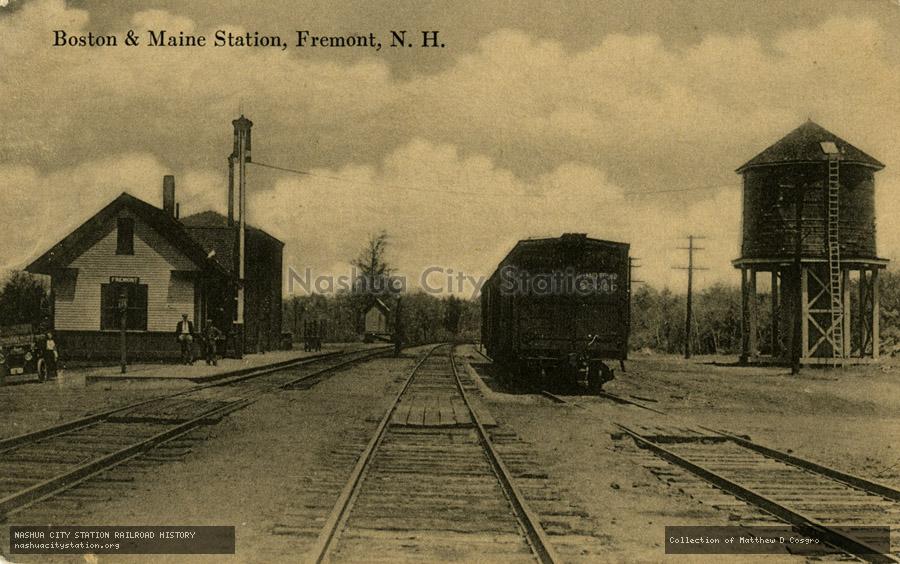 Postcard: Boston & Maine Station, Fremont, N.H.